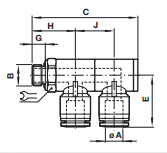 2x Swivel elbow adaptor C0B51