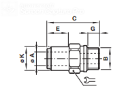 Straight adaptor metric thread