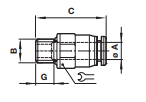 Straight adaptor C0224