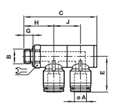 Double branch adaptor C0B70