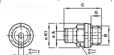 Straight adaptor, BSP parallel 10225