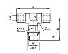 Swivel tee adaptor, BSP parallel 10267